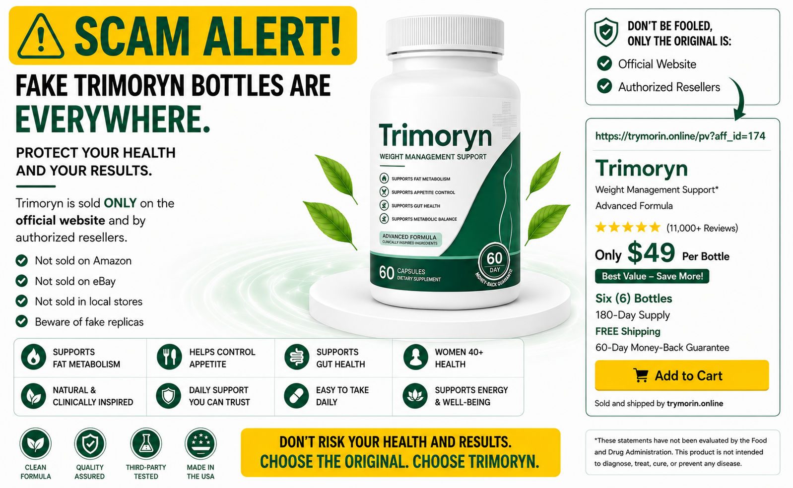 Trimoryn scam alert warning