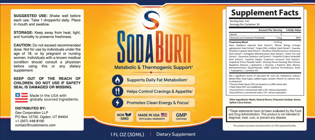SodaBurn label